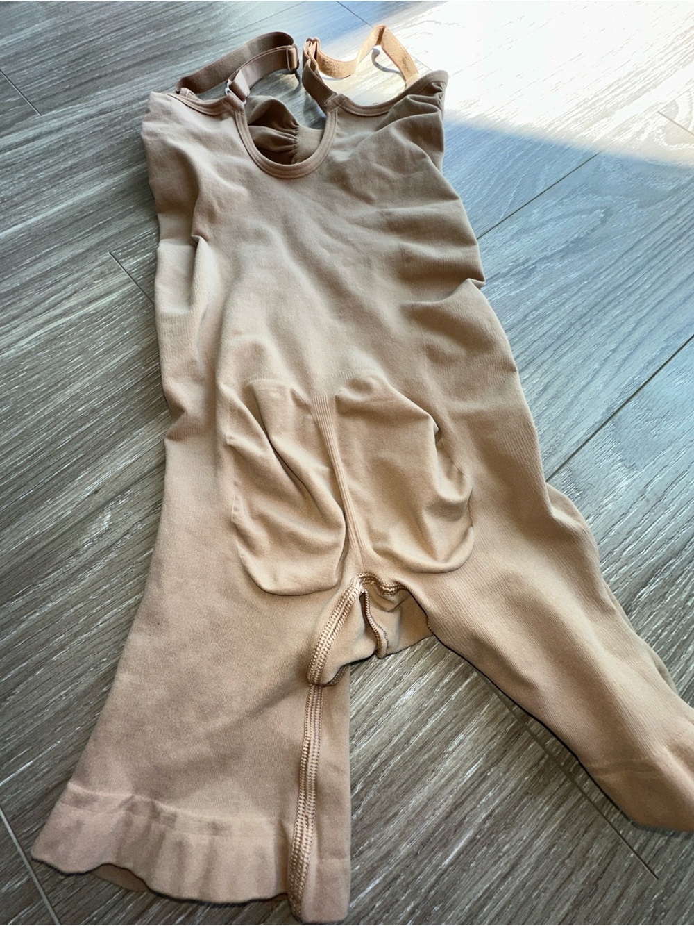 SKIMS Nude/Tan Sculpting Bodysuit with Built-In Support